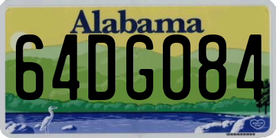 AL license plate 64DG084
