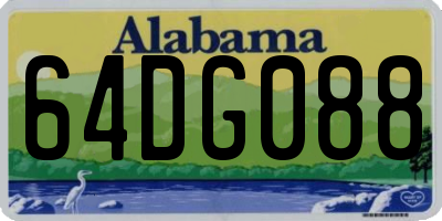 AL license plate 64DG088