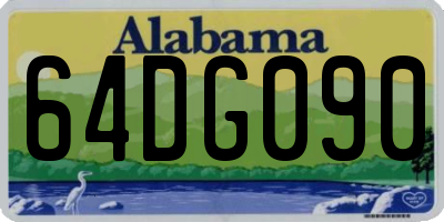 AL license plate 64DG090