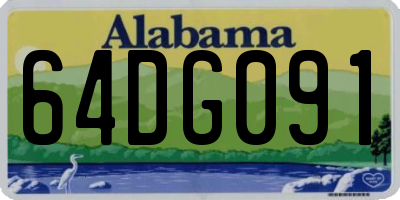 AL license plate 64DG091