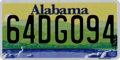 AL license plate 64DG094