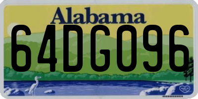 AL license plate 64DG096