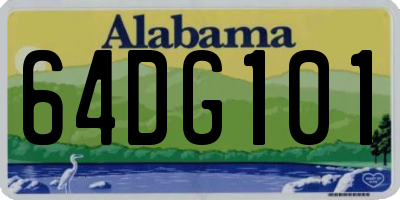 AL license plate 64DG101