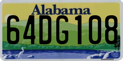 AL license plate 64DG108