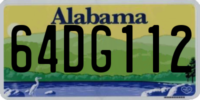 AL license plate 64DG112