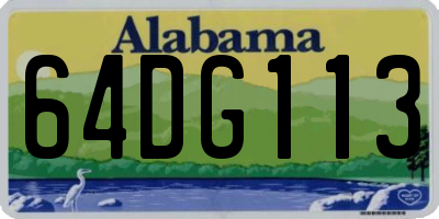 AL license plate 64DG113