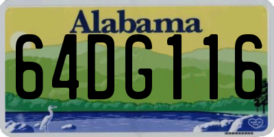 AL license plate 64DG116