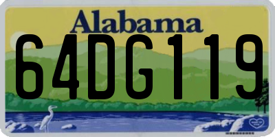 AL license plate 64DG119