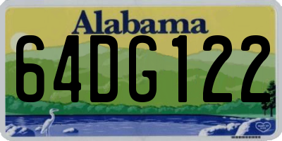 AL license plate 64DG122