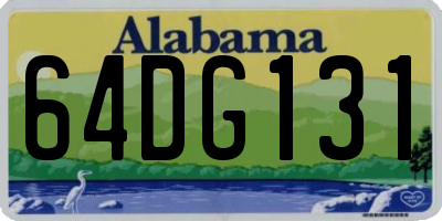 AL license plate 64DG131