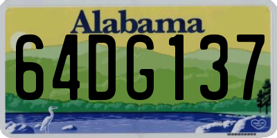 AL license plate 64DG137