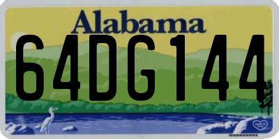 AL license plate 64DG144