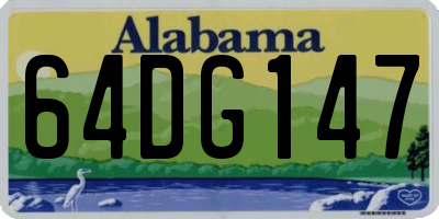 AL license plate 64DG147