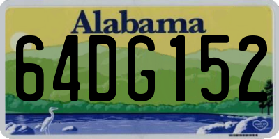 AL license plate 64DG152