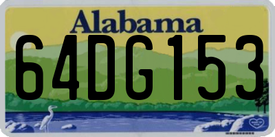 AL license plate 64DG153