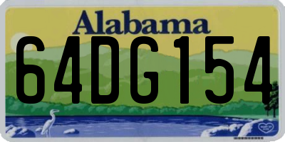 AL license plate 64DG154