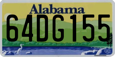 AL license plate 64DG155