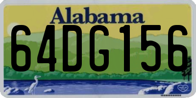 AL license plate 64DG156