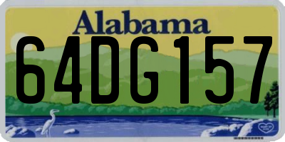 AL license plate 64DG157