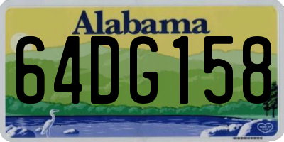AL license plate 64DG158