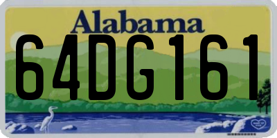 AL license plate 64DG161