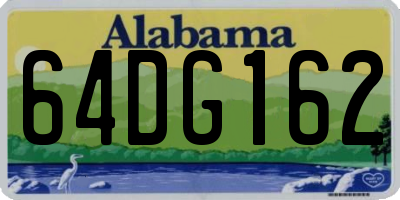 AL license plate 64DG162