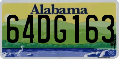 AL license plate 64DG163