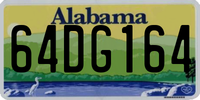 AL license plate 64DG164