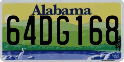 AL license plate 64DG168