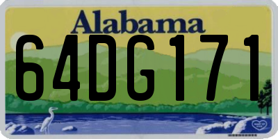 AL license plate 64DG171