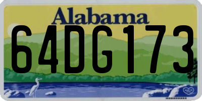 AL license plate 64DG173