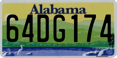 AL license plate 64DG174