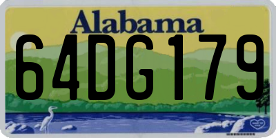 AL license plate 64DG179