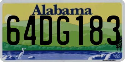 AL license plate 64DG183