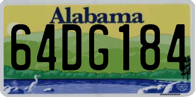 AL license plate 64DG184