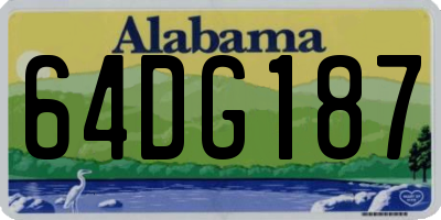 AL license plate 64DG187