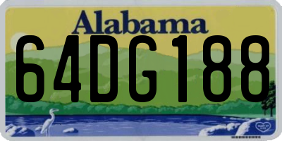 AL license plate 64DG188