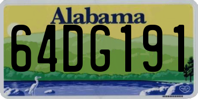 AL license plate 64DG191