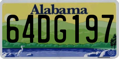 AL license plate 64DG197