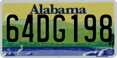 AL license plate 64DG198
