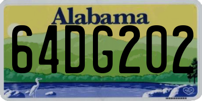 AL license plate 64DG202
