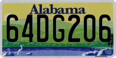 AL license plate 64DG206