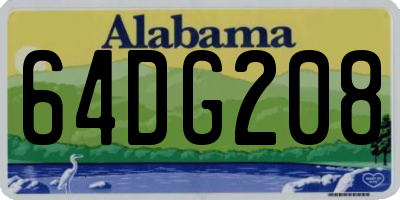 AL license plate 64DG208