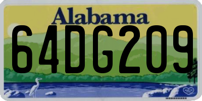 AL license plate 64DG209