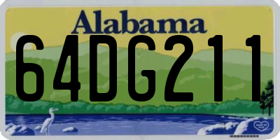 AL license plate 64DG211