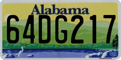 AL license plate 64DG217