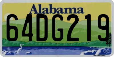 AL license plate 64DG219