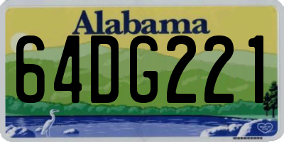 AL license plate 64DG221