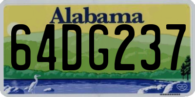 AL license plate 64DG237