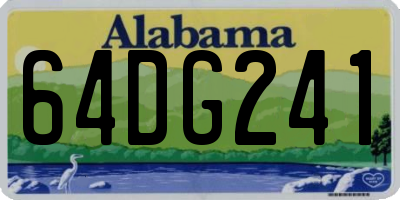 AL license plate 64DG241